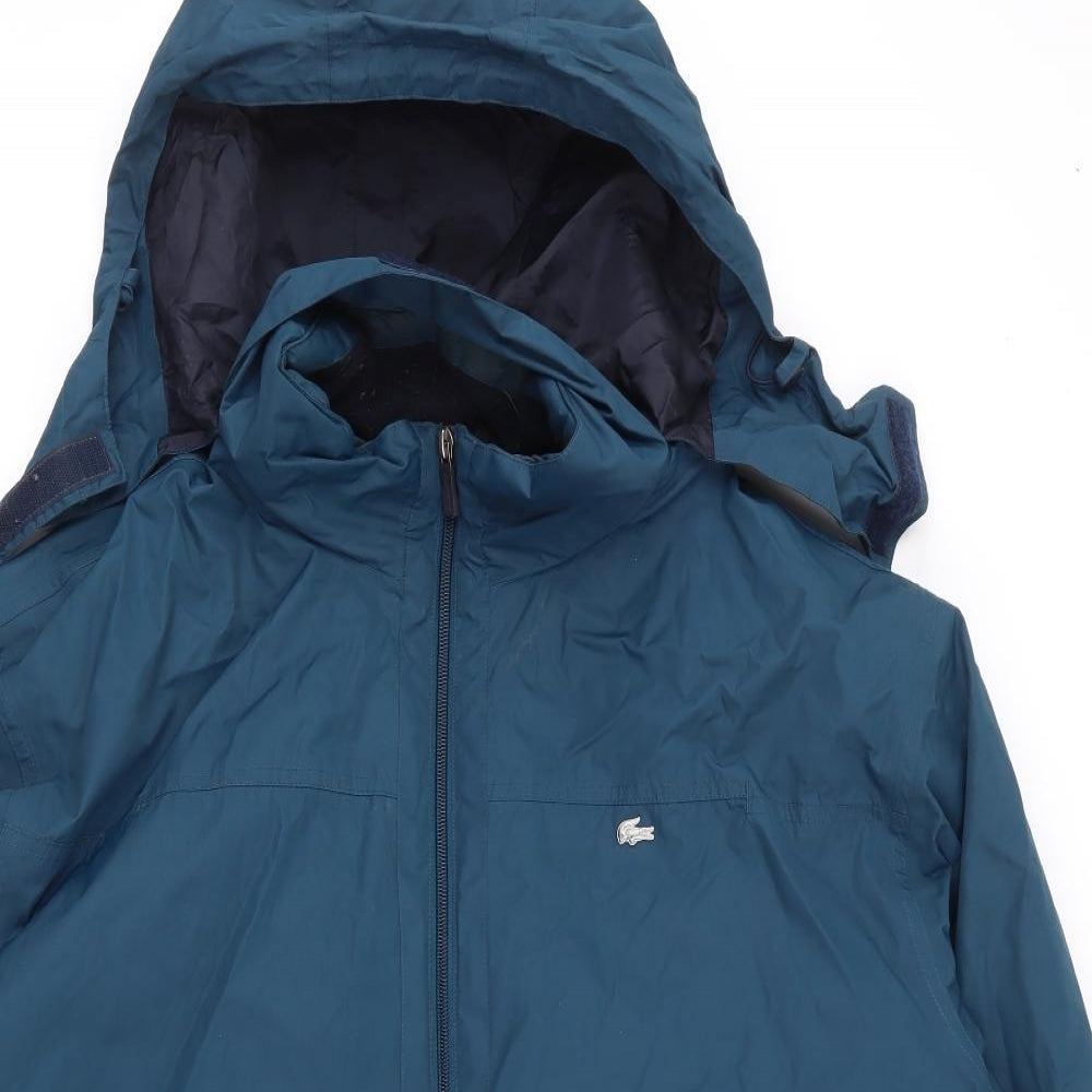 Lacoste Mens Blue   Jacket Coat Size L  Zip
