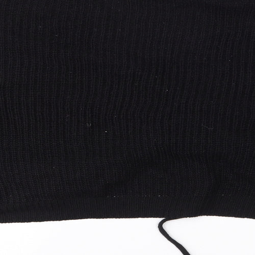 SheIn Womens Black V-Neck  Acrylic Pullover Jumper Size XL