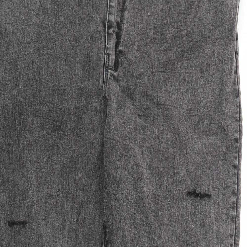 Pep & Co Womens Grey  Cotton Skinny Jeans Size 18 L29 in Regular