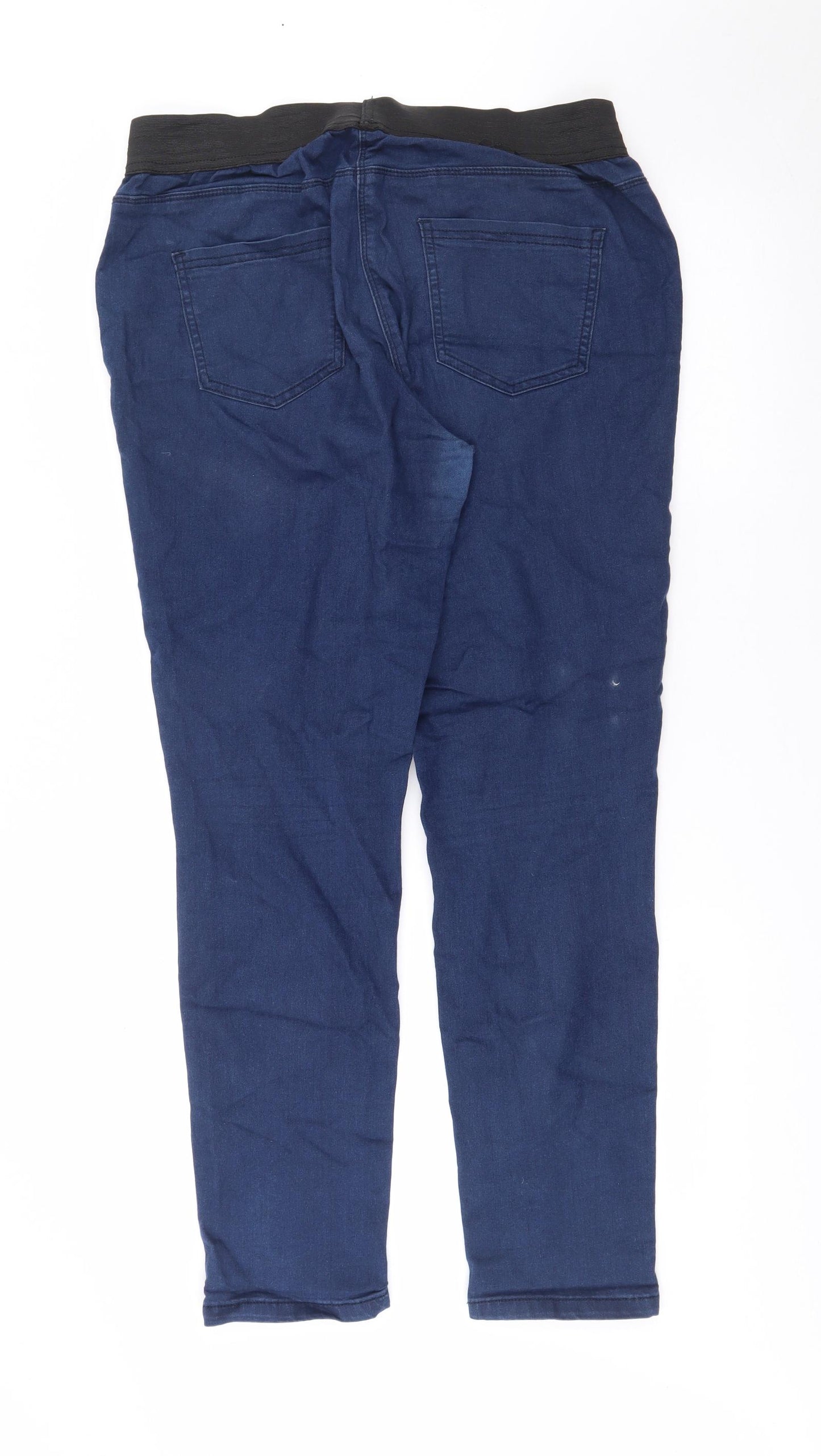 George Womens Blue  Cotton Skinny Jeans Size 16 L27 in Regular