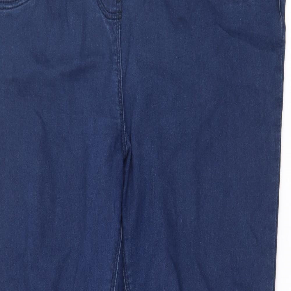 George Womens Blue  Cotton Skinny Jeans Size 16 L27 in Regular