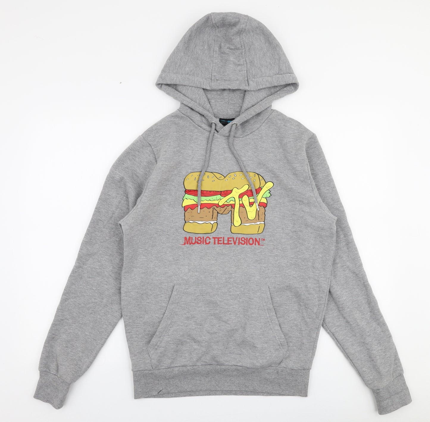 Primark Mens Grey  Cotton Pullover Hoodie Size S   - MTV