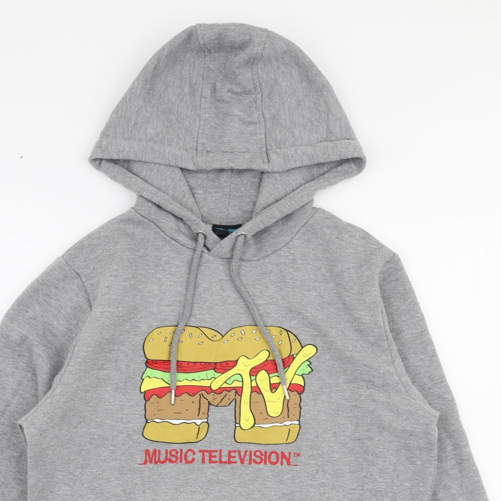Primark Mens Grey  Cotton Pullover Hoodie Size S   - MTV