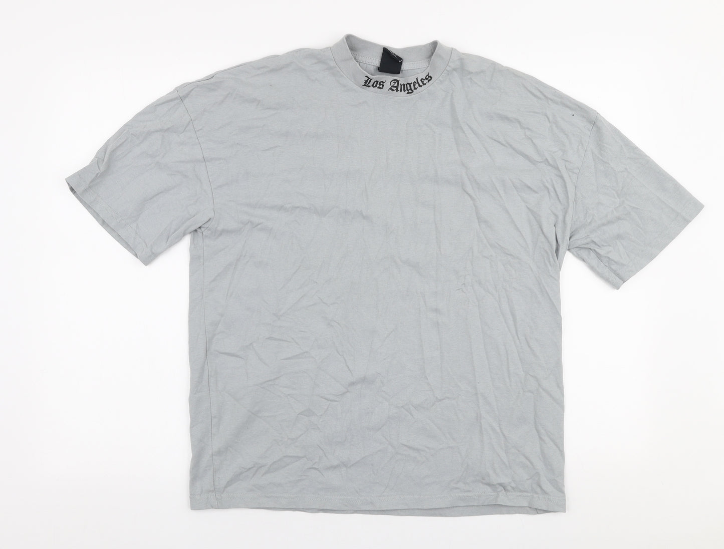 Black Squad Mens Grey  Polyester  T-Shirt Size S High Neck  - Los angeles