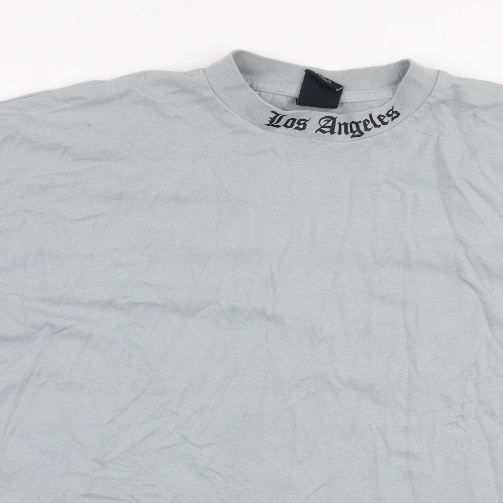 Black Squad Mens Grey  Polyester  T-Shirt Size S High Neck  - Los angeles