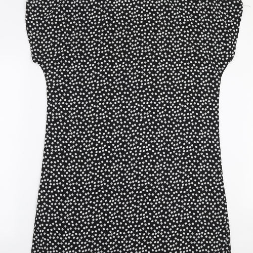 SheIn Womens Black Floral Polyester A-Line  Size L  Round Neck Pullover