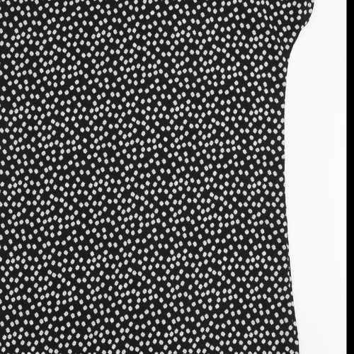 SheIn Womens Black Floral Polyester A-Line  Size L  Round Neck Pullover