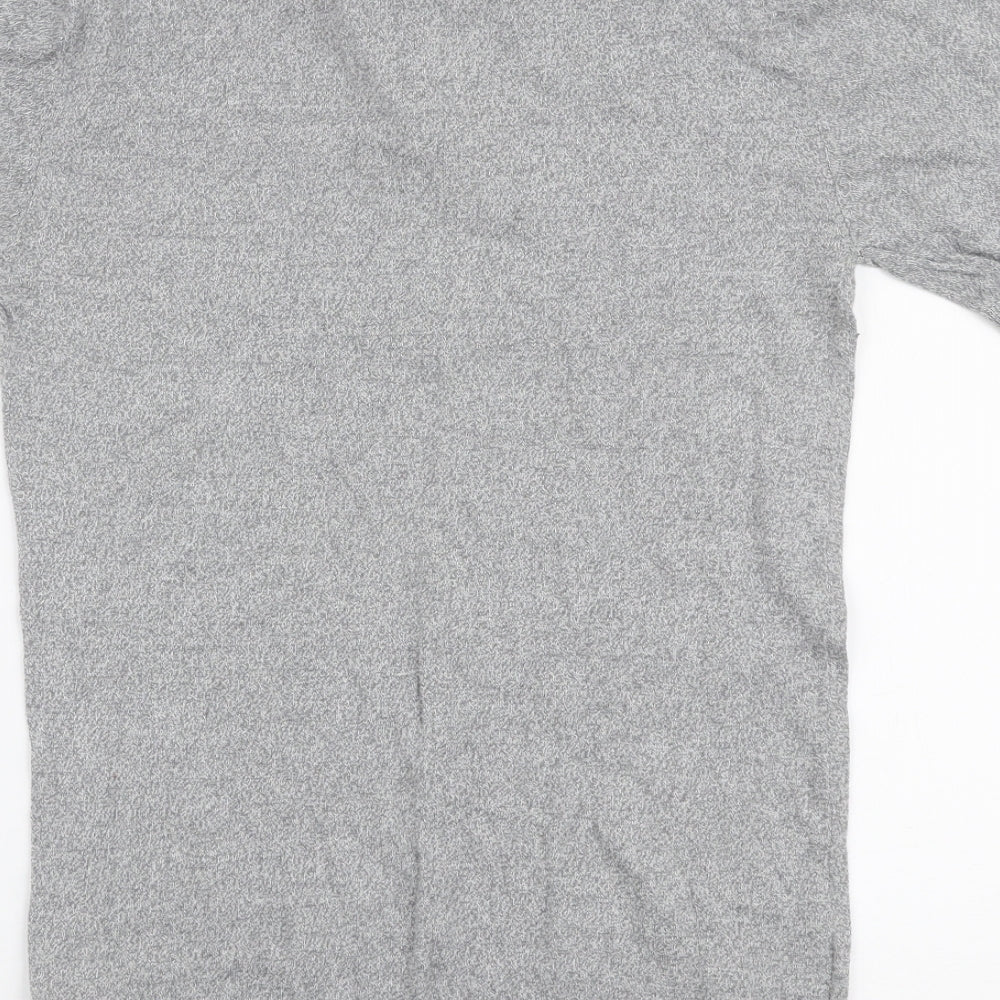 Topman Mens Grey  Cotton  Polo Size M Collared Button