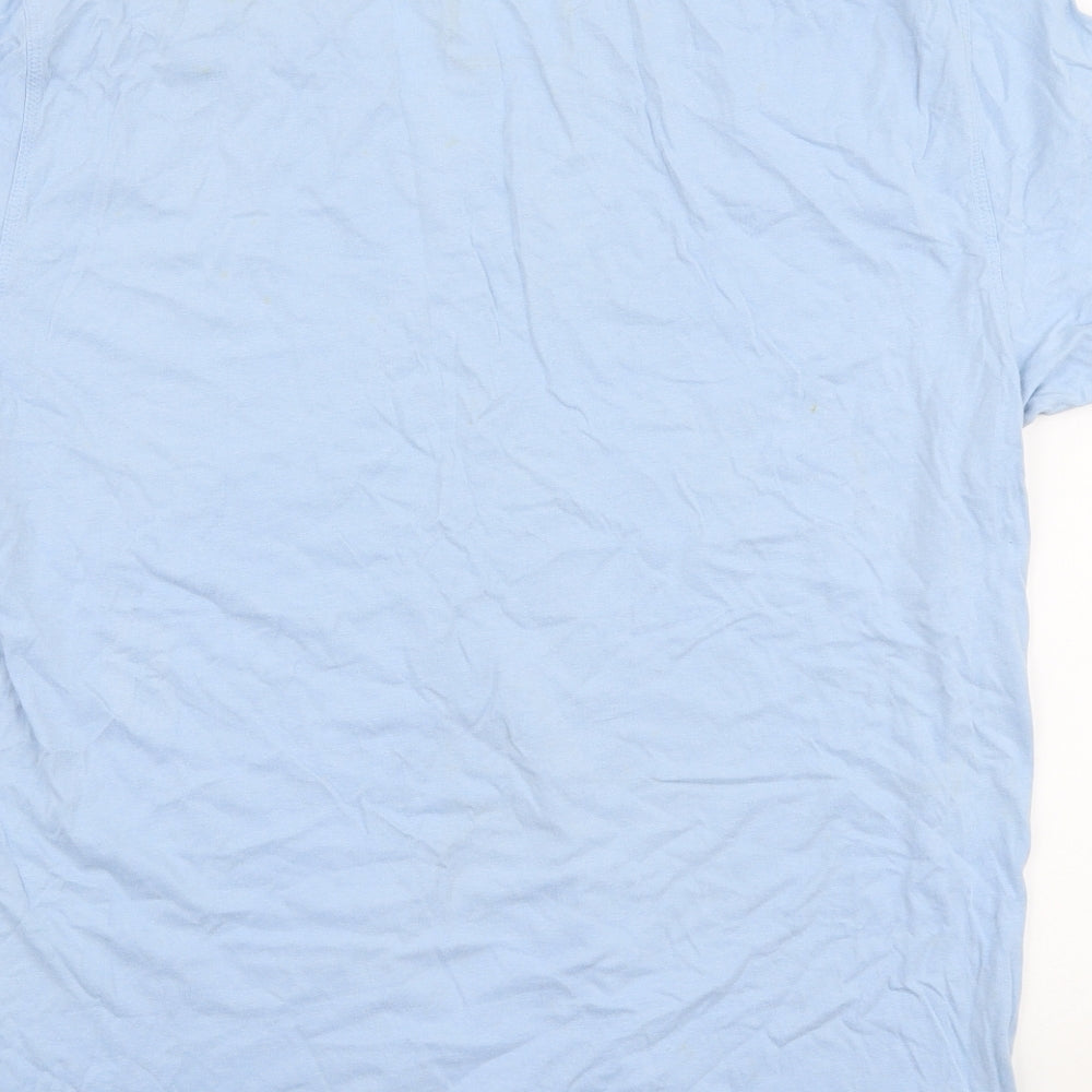 NEXT Mens Blue  Cotton  T-Shirt Size L V-Neck
