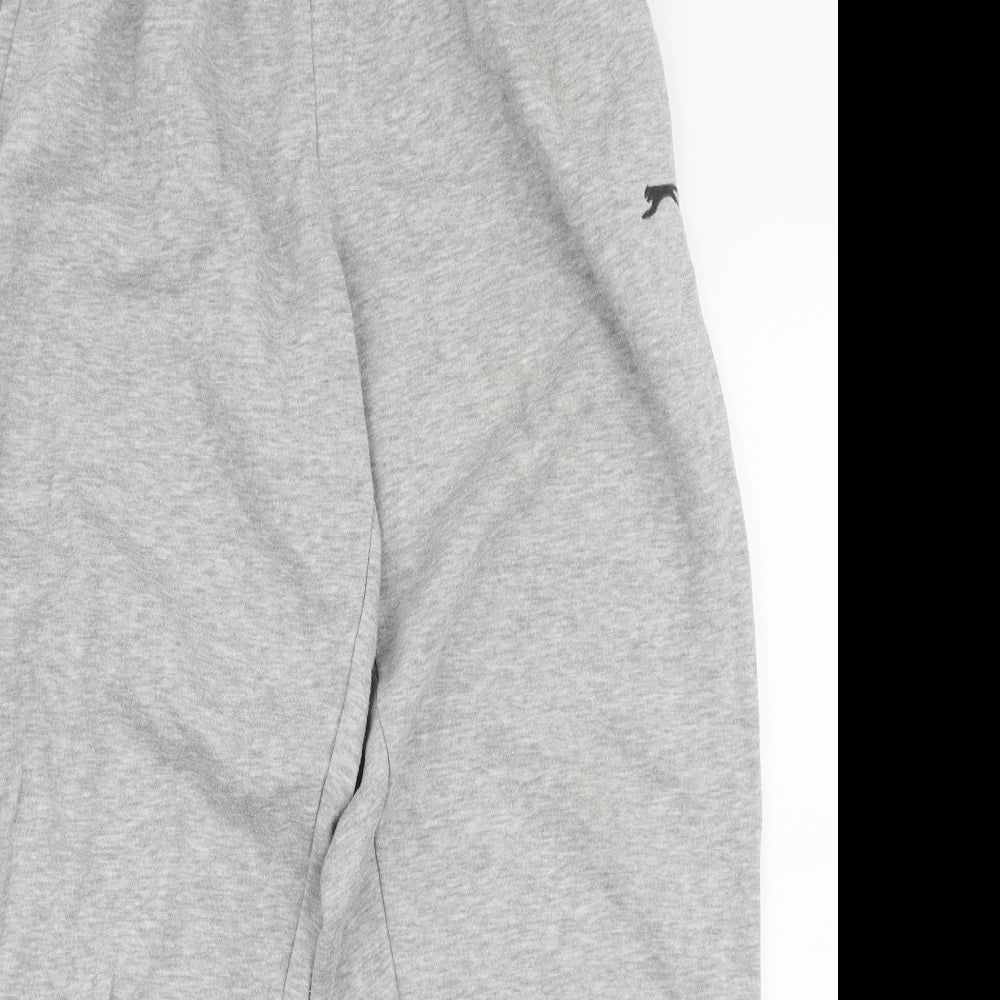 Slazenger Mens Grey  Polyester Jogger Trousers Size M L30 in Regular Drawstring