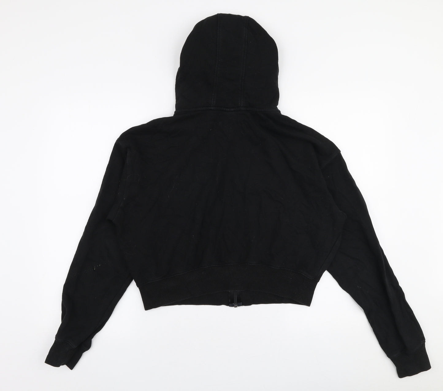 H&M Womens Black  Cotton Full Zip Hoodie Size M  Zip