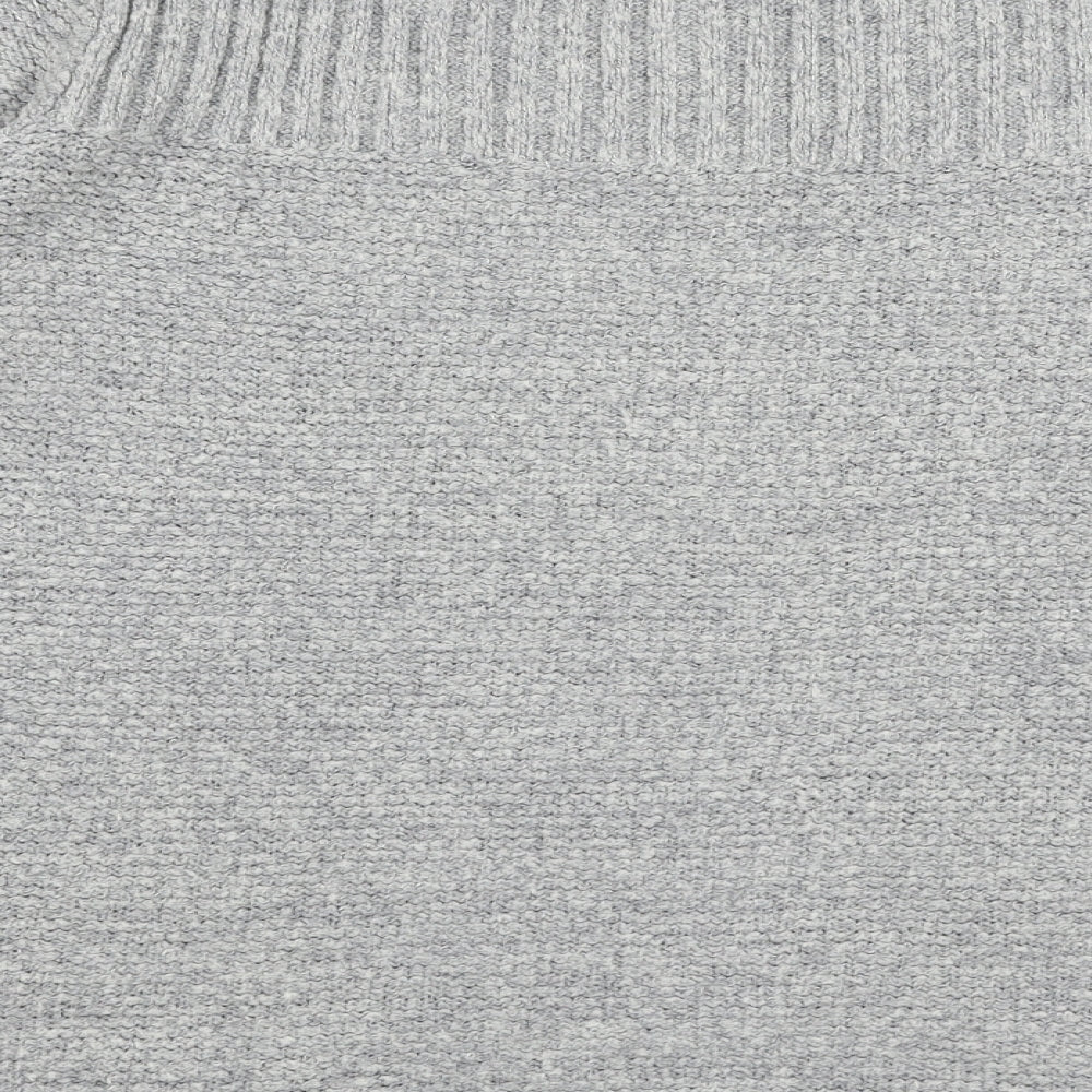 M&Co Womens Grey Boat Neck  Acrylic Pullover Jumper Size 16