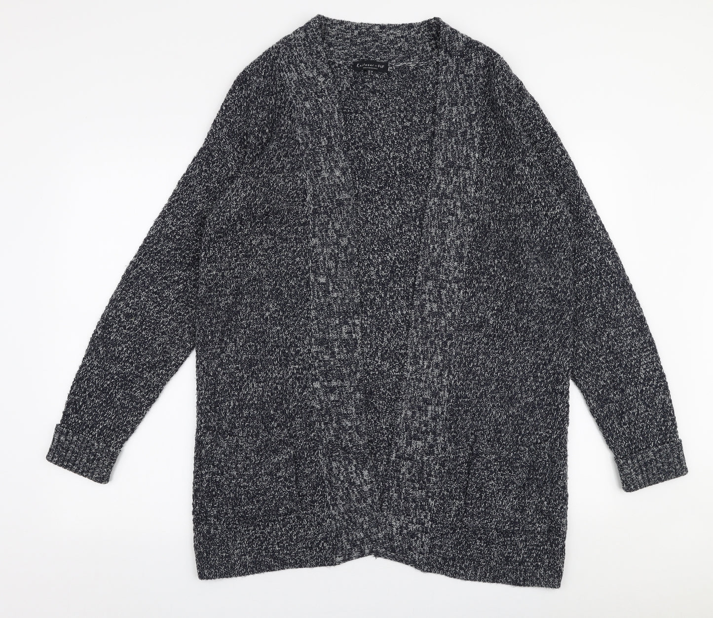 F&F Womens Blue V-Neck  Acrylic Cardigan Jumper Size 10