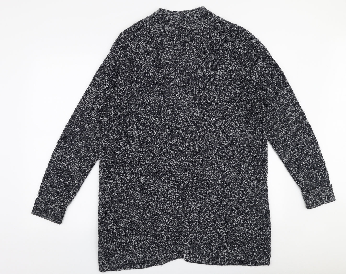 F&F Womens Blue V-Neck  Acrylic Cardigan Jumper Size 10