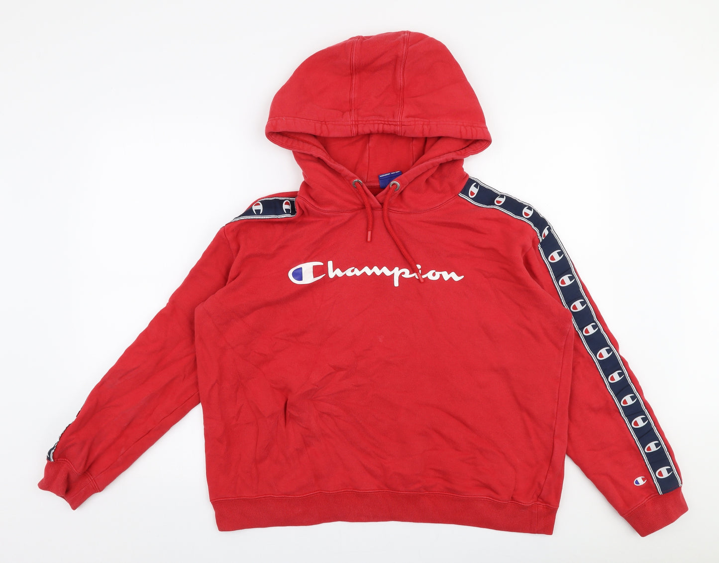 Champion Womens Red  Cotton Pullover Hoodie Size M  Pullover