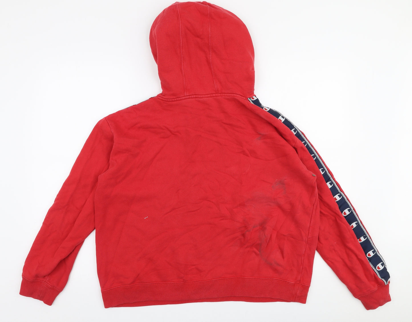 Champion Womens Red  Cotton Pullover Hoodie Size M  Pullover