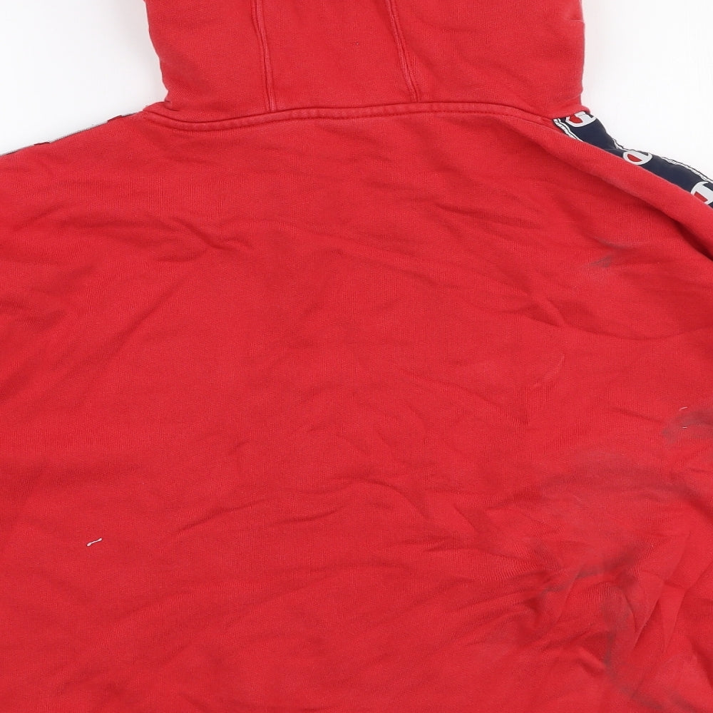 Champion Womens Red  Cotton Pullover Hoodie Size M  Pullover
