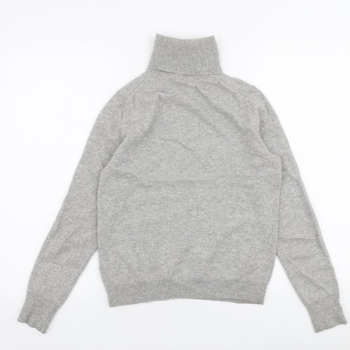 Uniqlo Womens Grey Roll Neck  Cashmere Pullover Jumper Size S