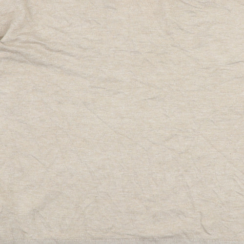 B Young Womens Beige Round Neck  Viscose Pullover Jumper Size L