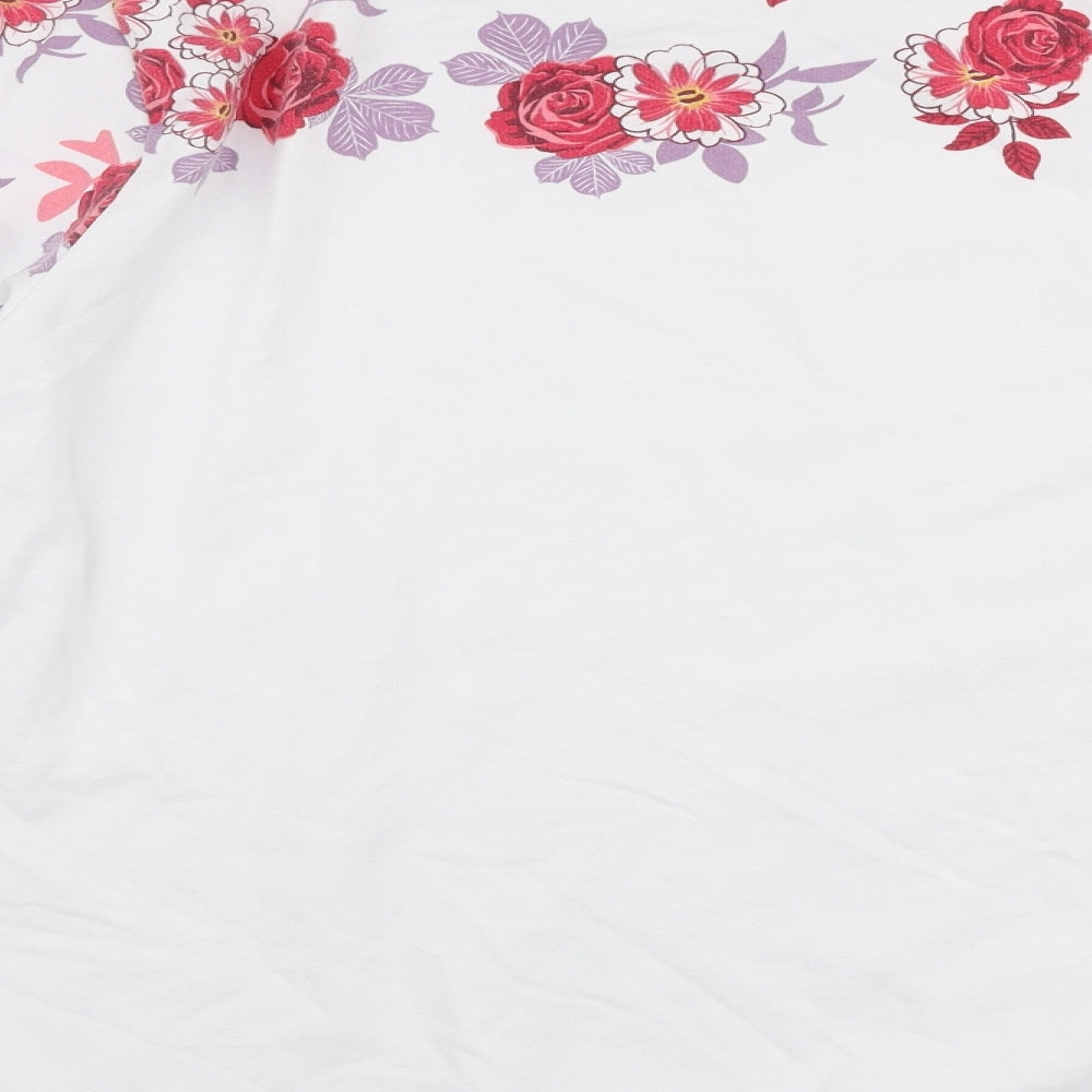 Cotton Traders Womens Multicoloured Floral Cotton Pullover Sweatshirt Size 24  Pullover