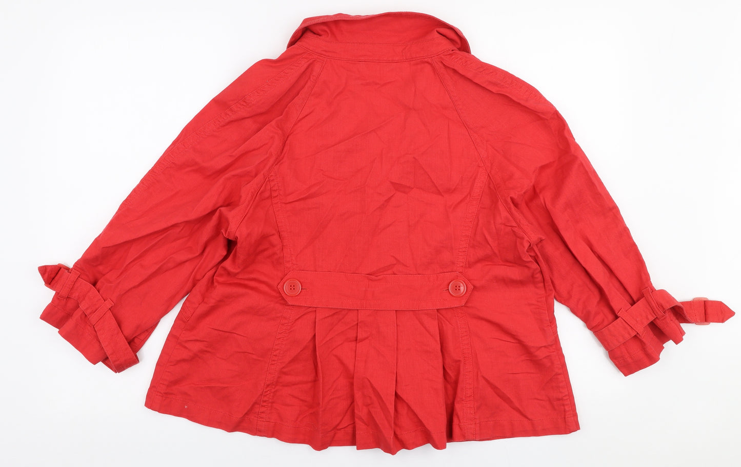 Marks and Spencer Womens Red   Jacket  Size 16  Button