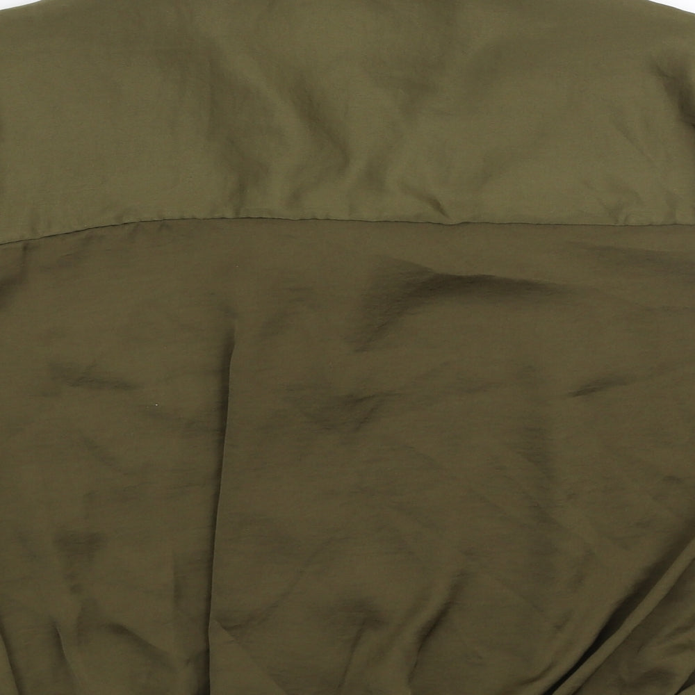River Island Womens Green  Polyester Basic Blouse Size 6 Collared