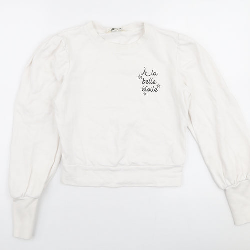 Miss Selfridge Womens White  100% Cotton Pullover Sweatshirt Size 6  Pullover - A la belle etoile