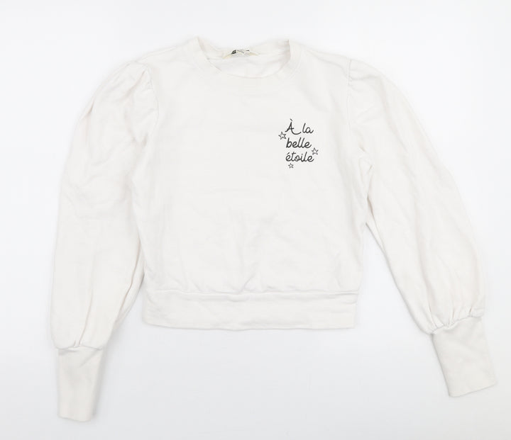Miss Selfridge Womens White  100% Cotton Pullover Sweatshirt Size 6  Pullover - A la belle etoile