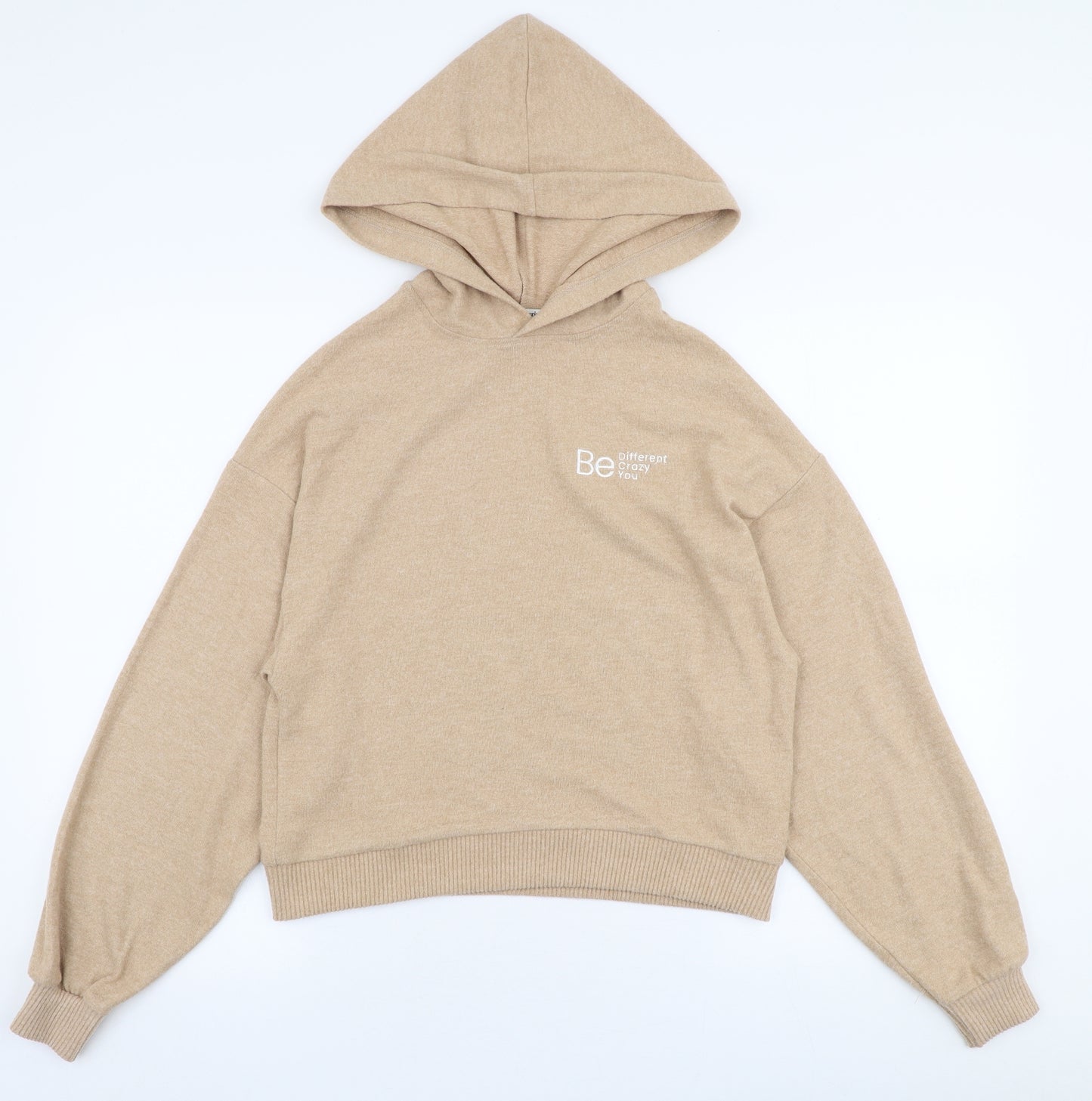 Stradivarius Womens Beige  Polyester Pullover Hoodie Size XS  Pullover