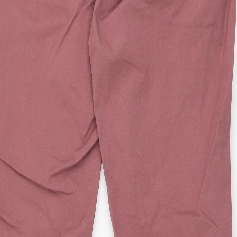 F&F Mens Pink  Polyester Chino Trousers Size 32 in L32 in Regular Zip
