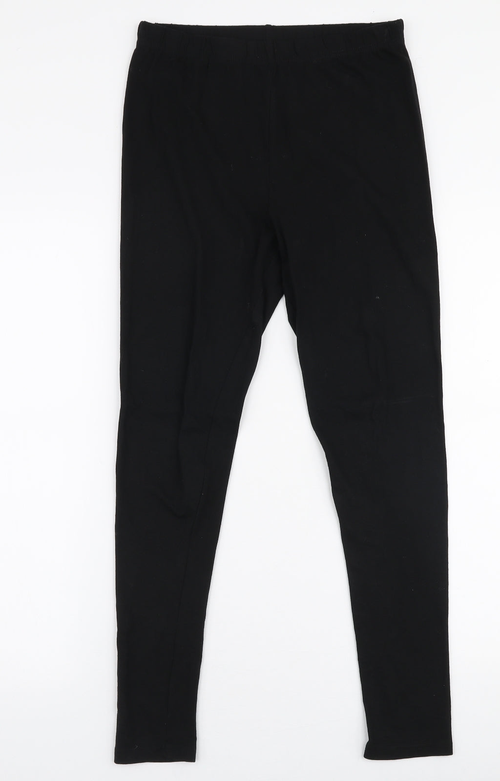 Peacocks Womens Black  Cotton Capri Leggings Size 12 L26 in