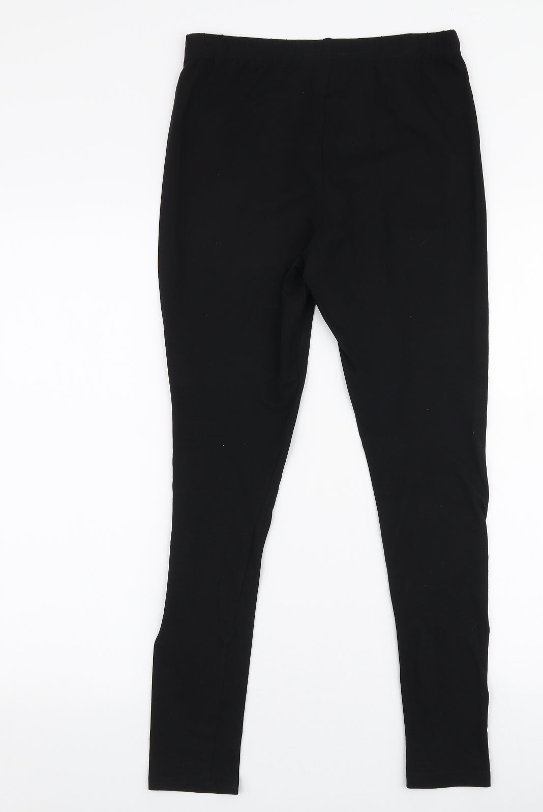 Peacocks Womens Black  Cotton Capri Leggings Size 12 L26 in