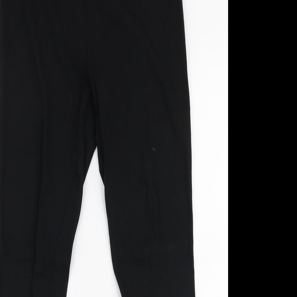 Peacocks Womens Black  Cotton Capri Leggings Size 12 L26 in