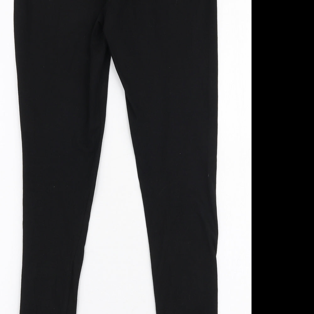 Peacocks Womens Black  Cotton Capri Leggings Size 12 L26 in