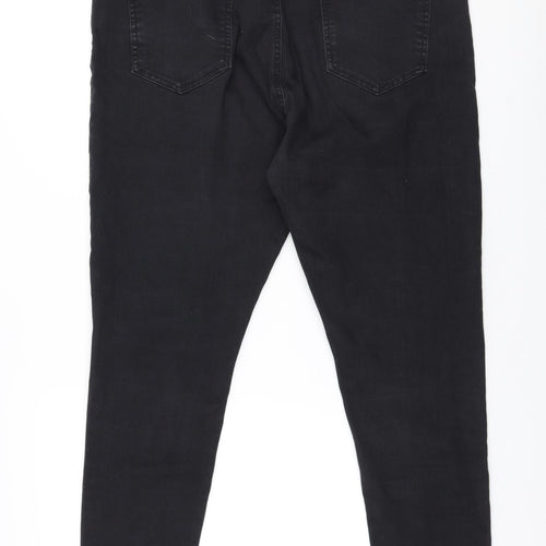 Label Be Womens Black  Cotton Skinny Jeans Size 18 L28 in Slim Zip