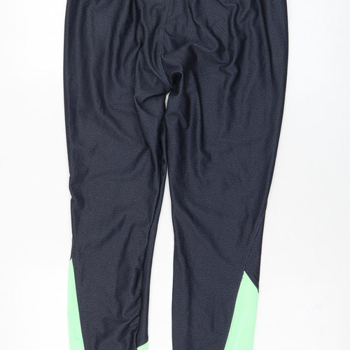 DOMYOS Womens Blue  Polyester Cropped Leggings Size 30 in L22 in Regular Pullover