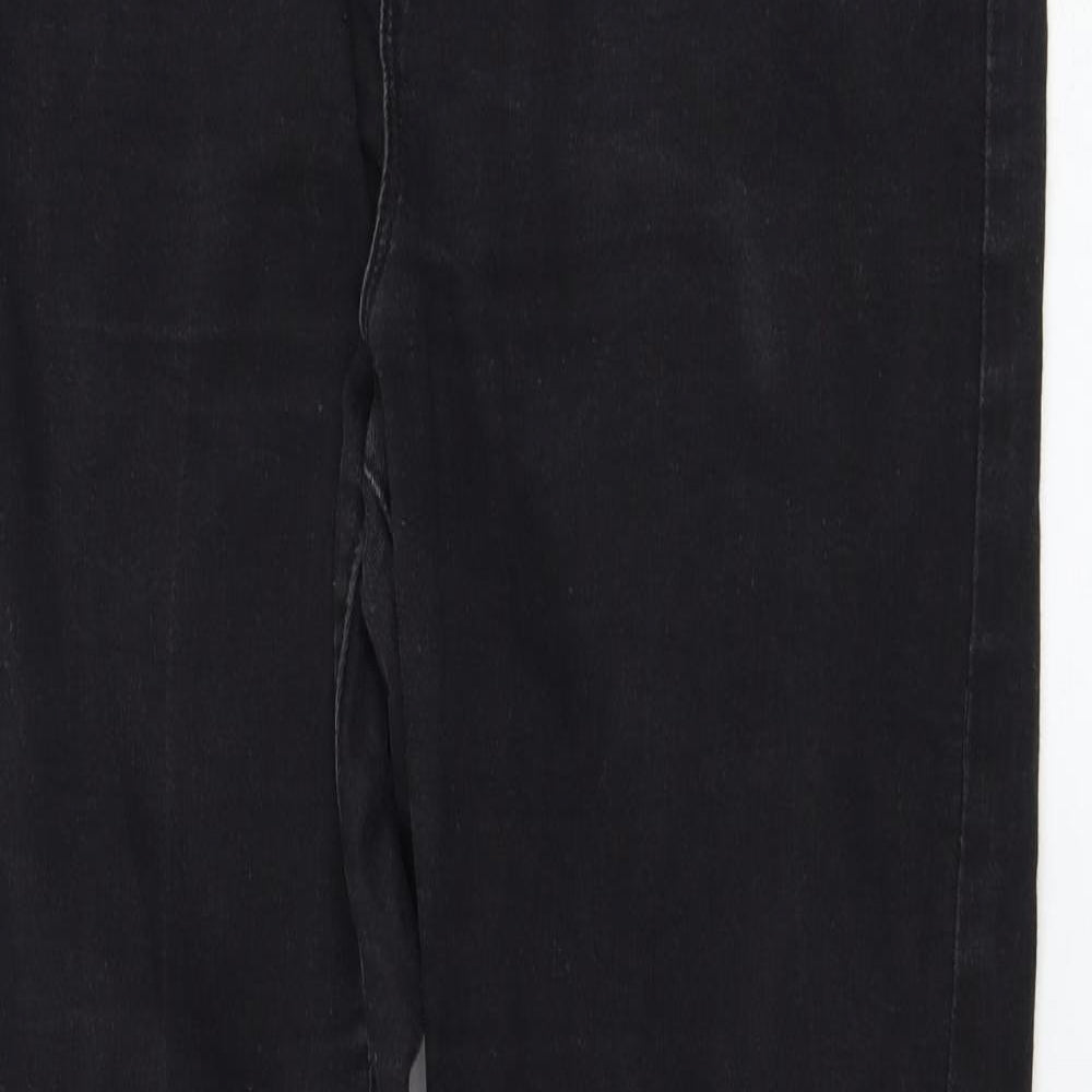 Primark Womens Black  Cotton Skinny Jeans Size 14 L30 in Regular Zip