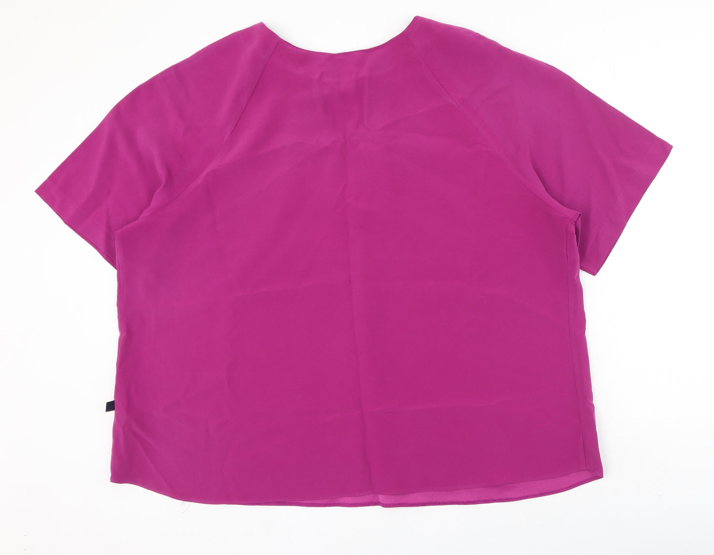 Preworn Womens Pink  Polyester Tunic T-Shirt Size 22 Round Neck