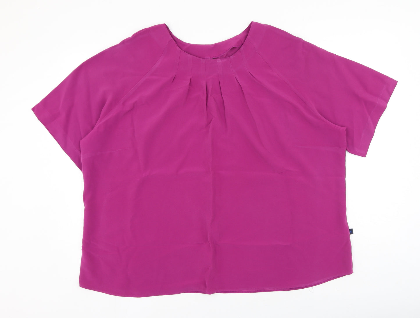 Preworn Womens Pink  Polyester Tunic T-Shirt Size 22 Round Neck