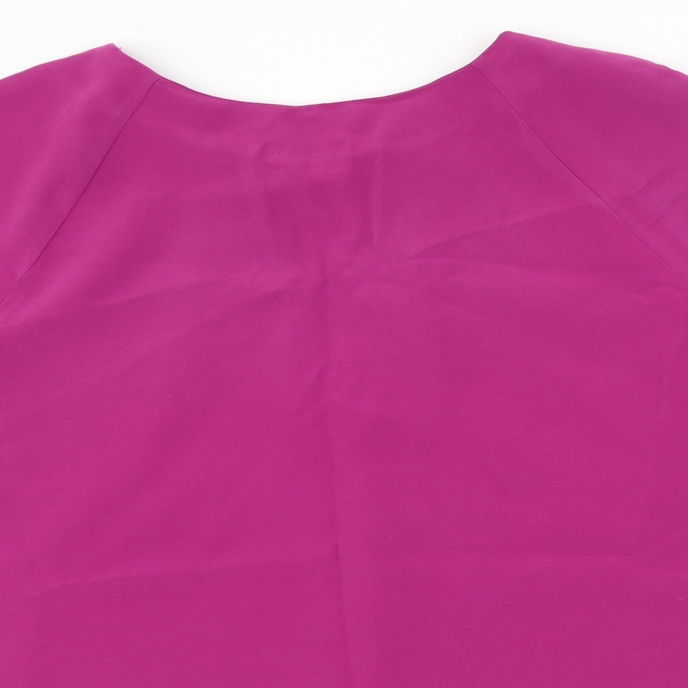 Preworn Womens Pink  Polyester Tunic T-Shirt Size 22 Round Neck