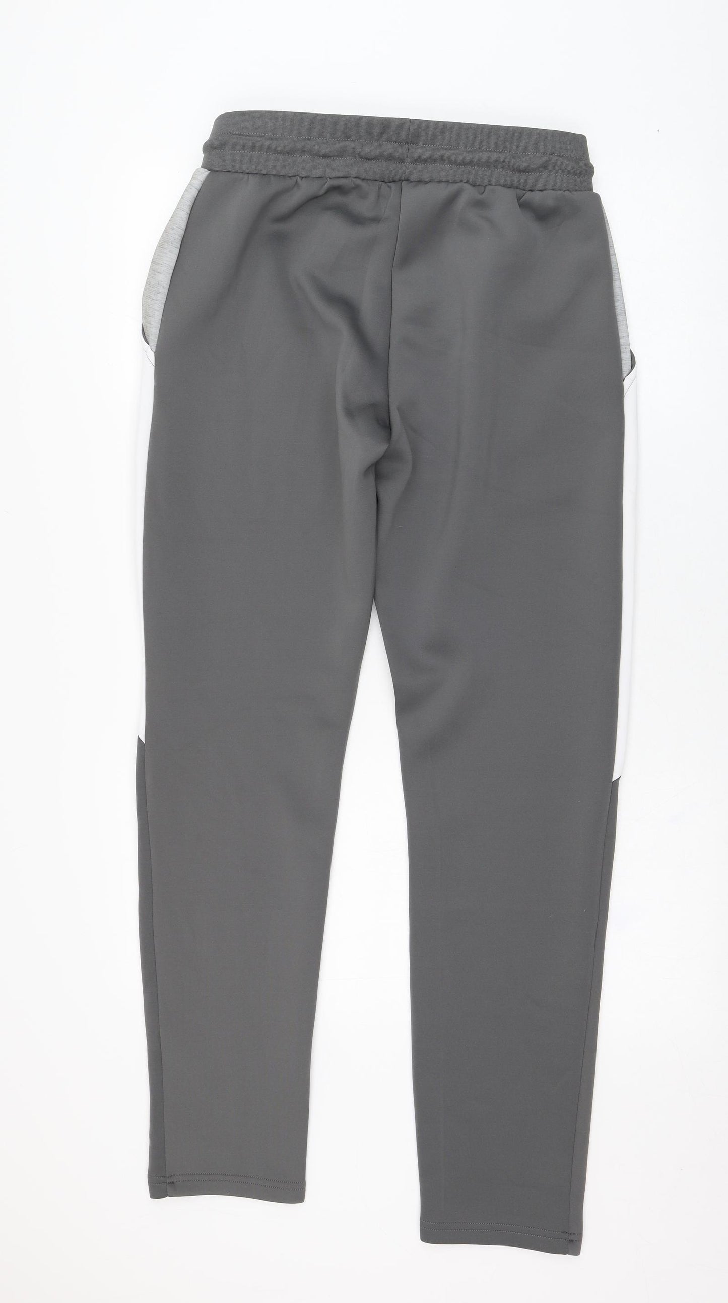 Status Mens Grey  Polyester Jogger Trousers Size L L31 in Regular