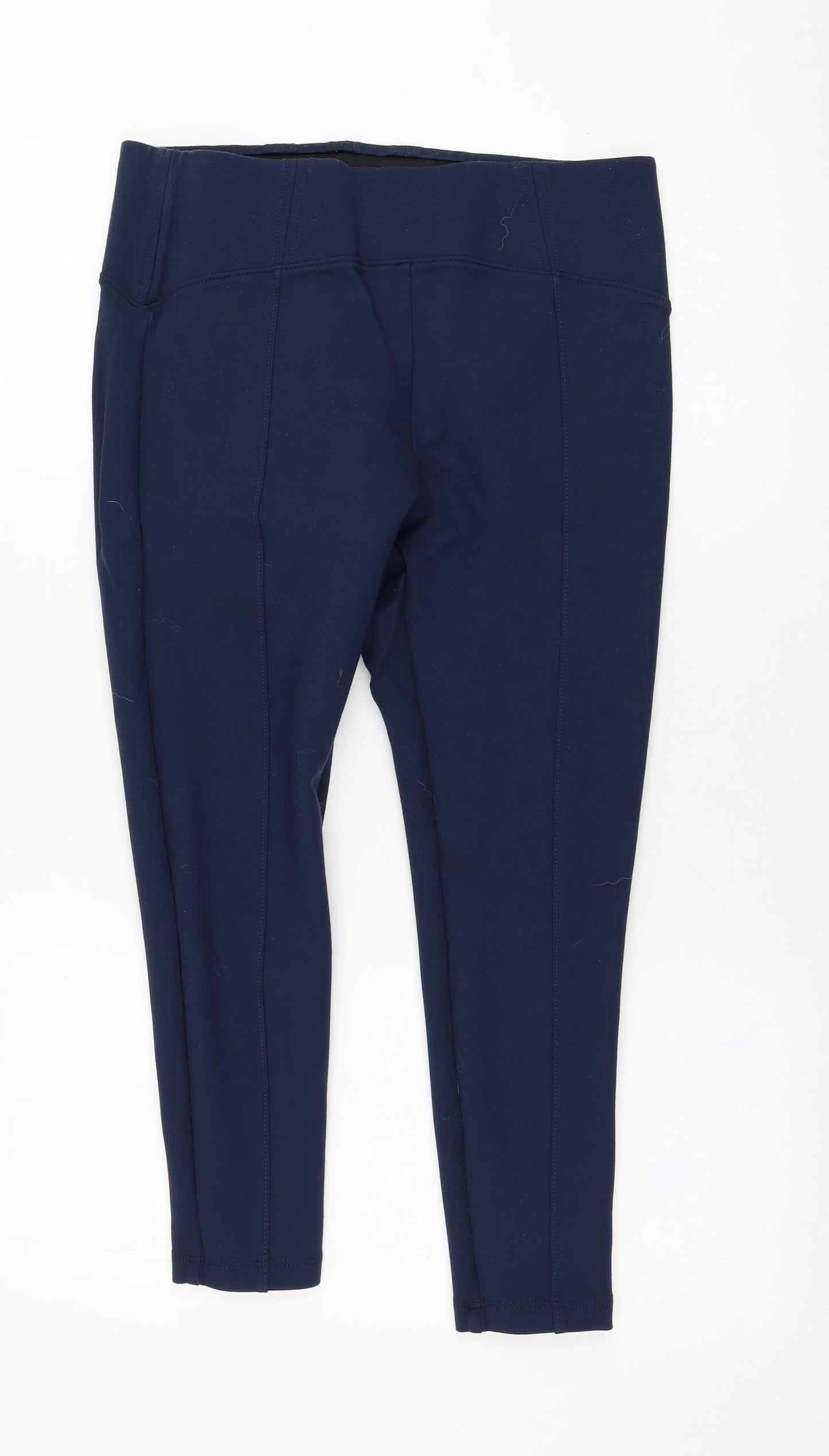 Marks and Spencer Womens Blue  Viscose Cropped Leggings Size 14 L24 in