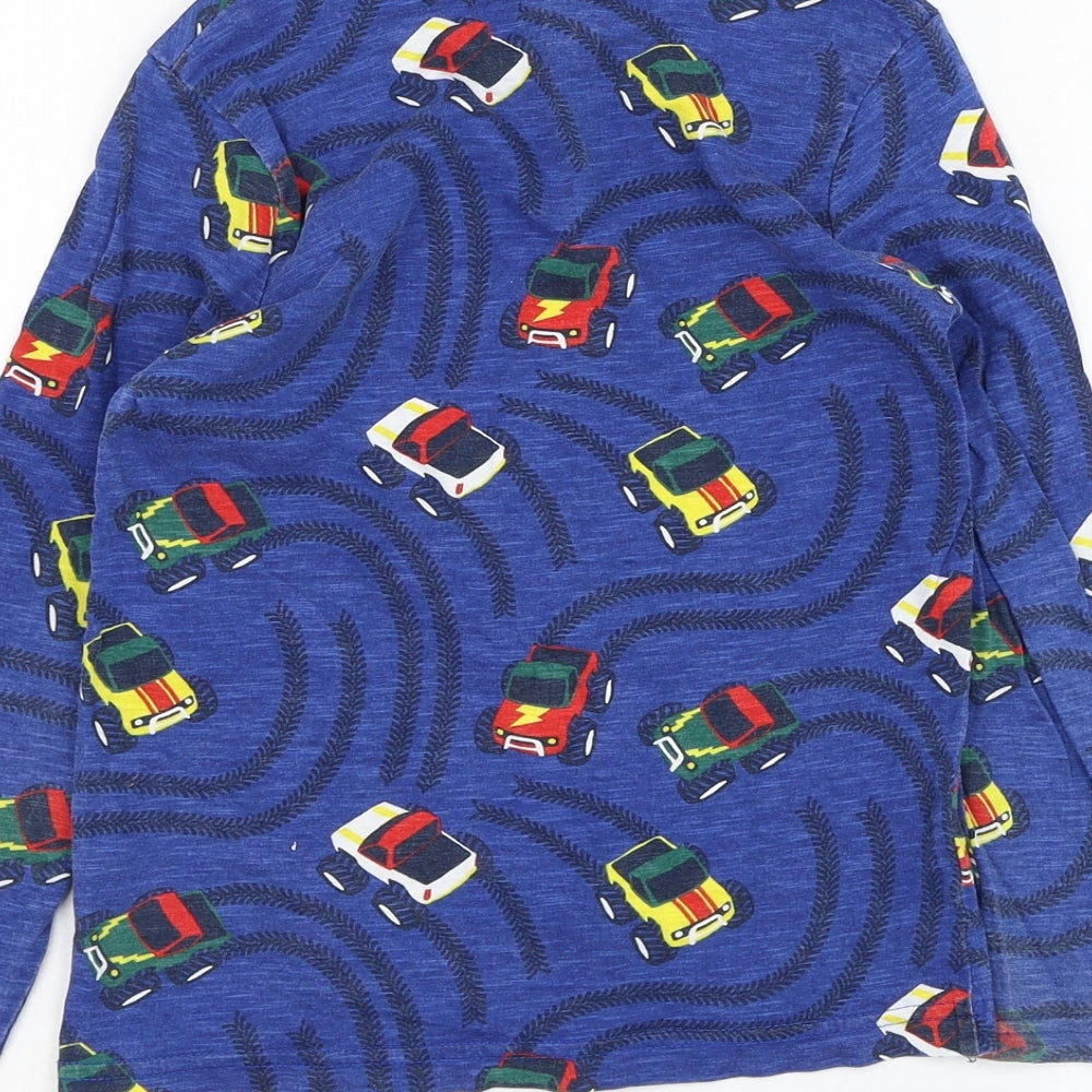 TU Boys Blue  Cotton Basic T-Shirt Size 4-5 Years Roll Neck Pullover - Monster truck