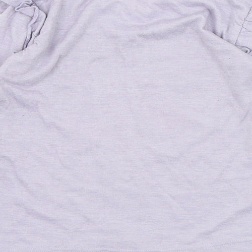 E-vie Girls Purple  Polyester Basic T-Shirt Size 2-3 Years Round Neck Pullover - Flower