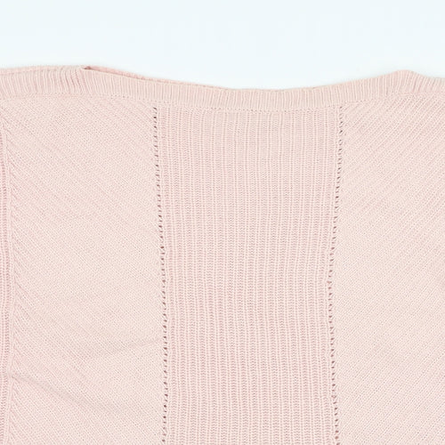 Marks and Spencer Womens Pink Round Neck  Cotton Pullover Jumper Size XL