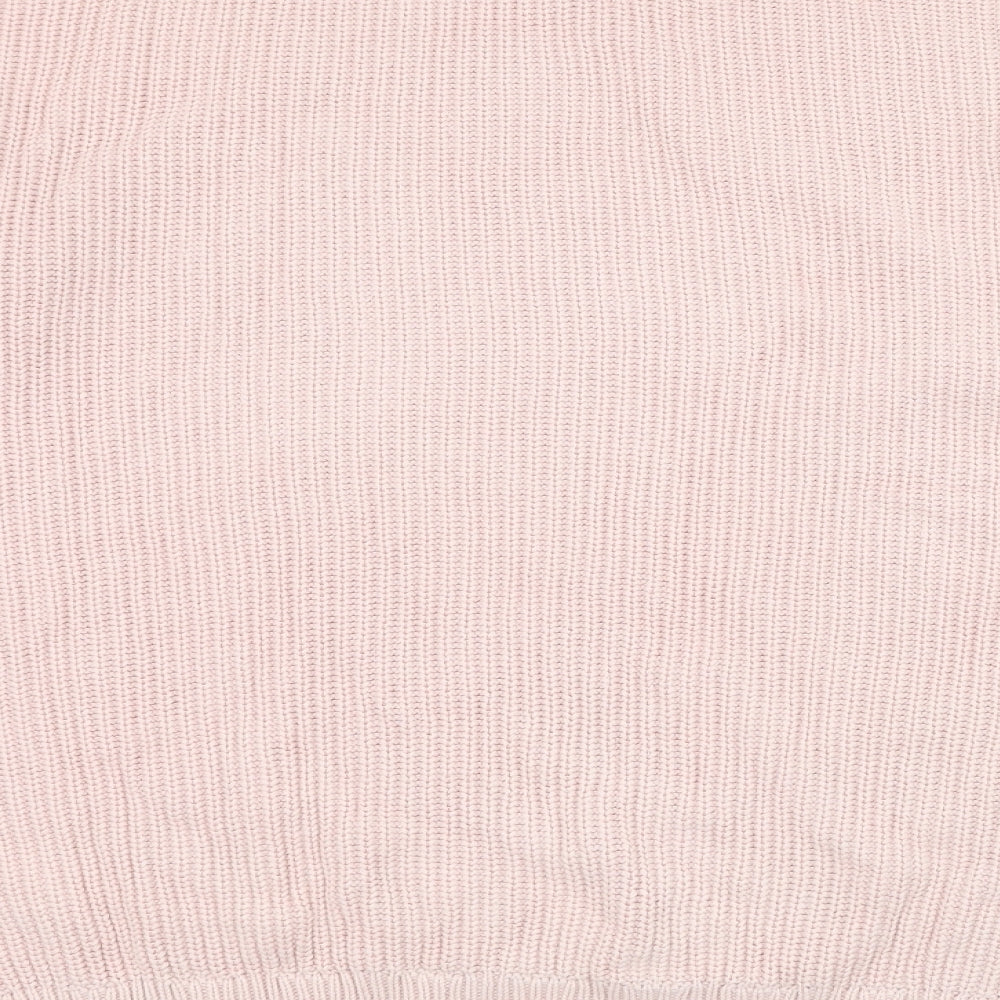Marks and Spencer Womens Pink Round Neck  Cotton Pullover Jumper Size XL