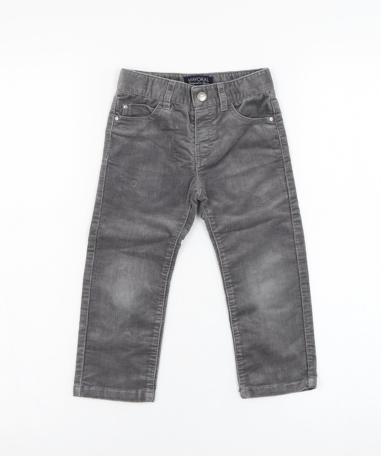 Mayoral Boys Grey  Cotton Carrot Trousers Size 2 Years  Regular Pullover