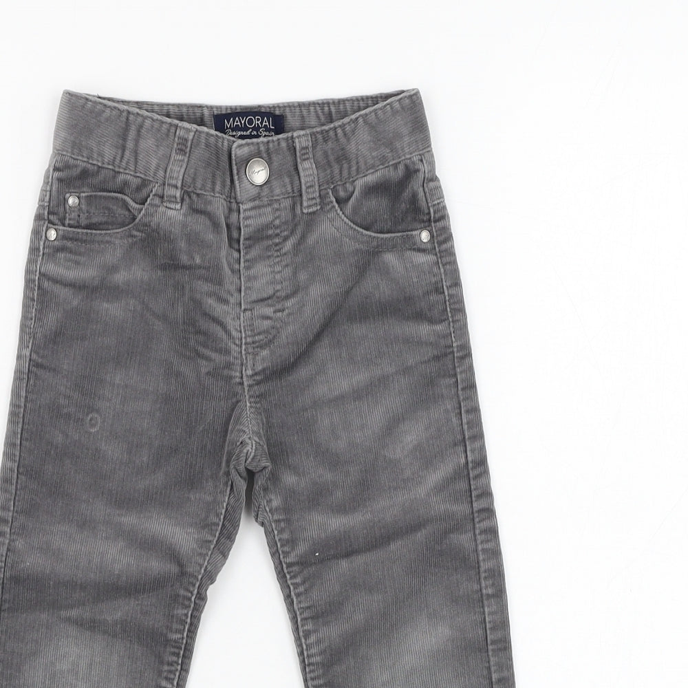Mayoral Boys Grey  Cotton Carrot Trousers Size 2 Years  Regular Pullover