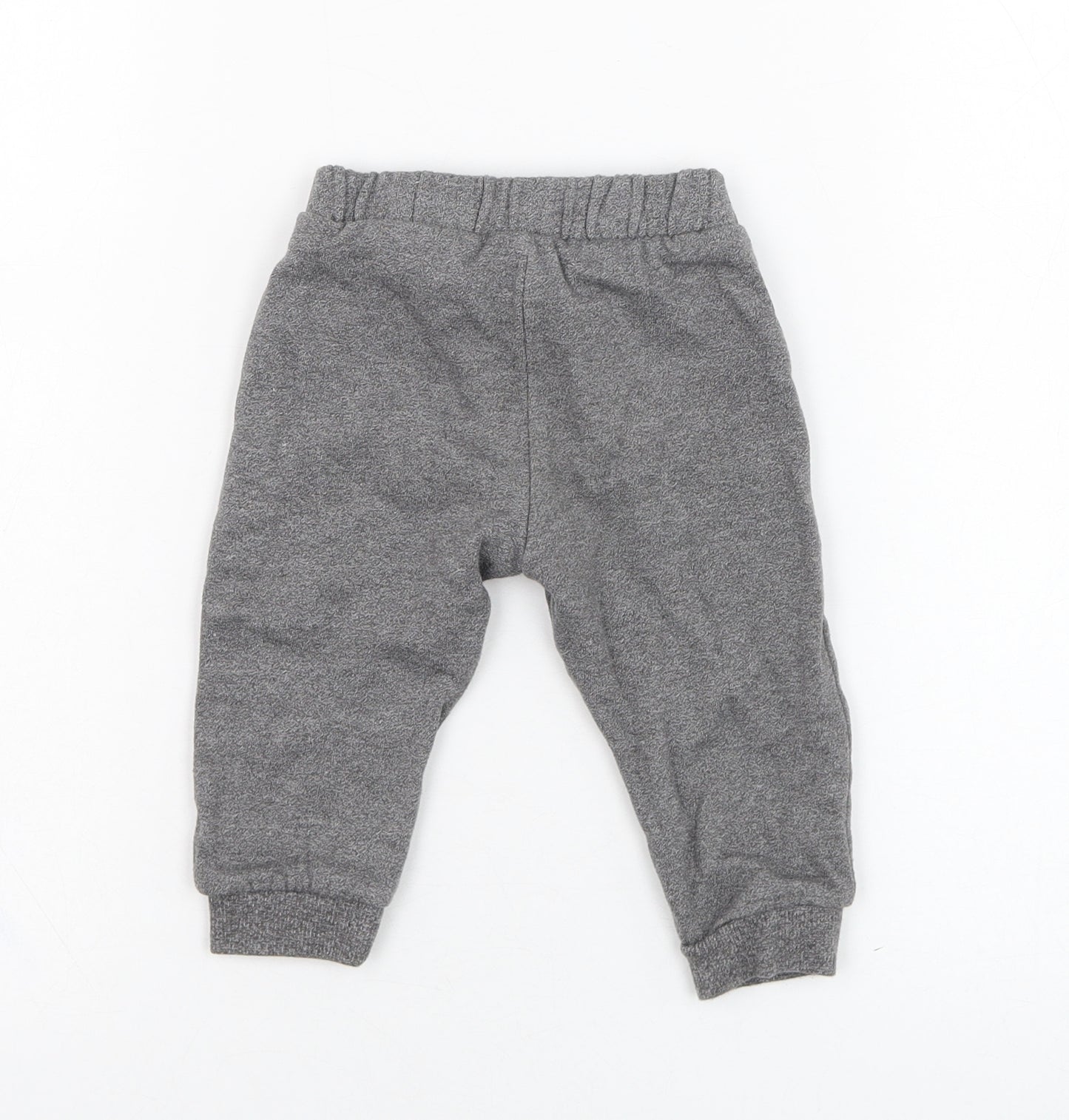F&F Baby Grey  Cotton Jogger Trousers Size 9-12 Months  Pullover