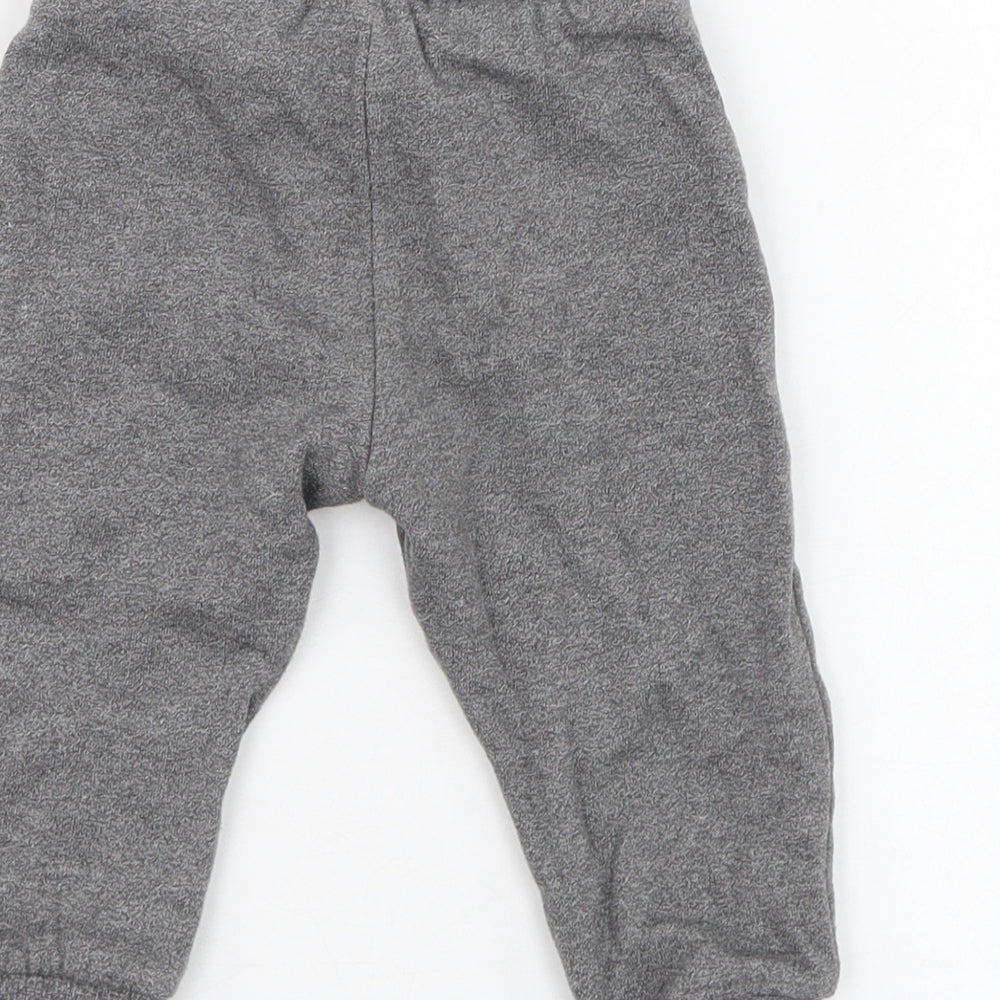 F&F Baby Grey  Cotton Jogger Trousers Size 9-12 Months  Pullover